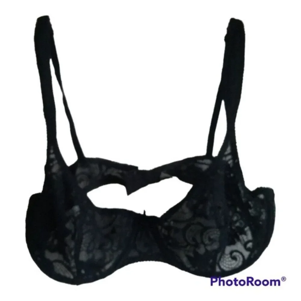 Lilyette Black Lace Bra Size 36 C with Underwire